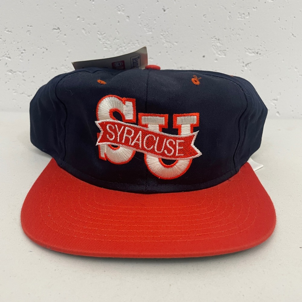 VTG Universal Syracuse SU Snapback Hat Cap Collegiate Blue Orange Mens Deadstock